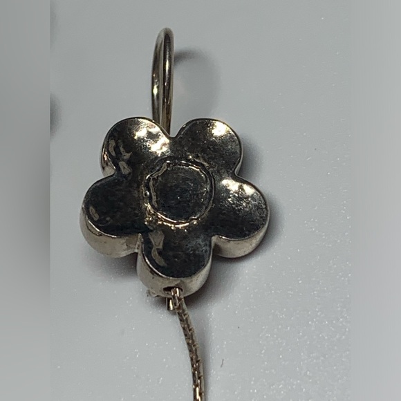 Silpada EXT RARE Sterling Flower with Smokey Quartz Dangles Lock Wires Earrings - Picture 9 of 16